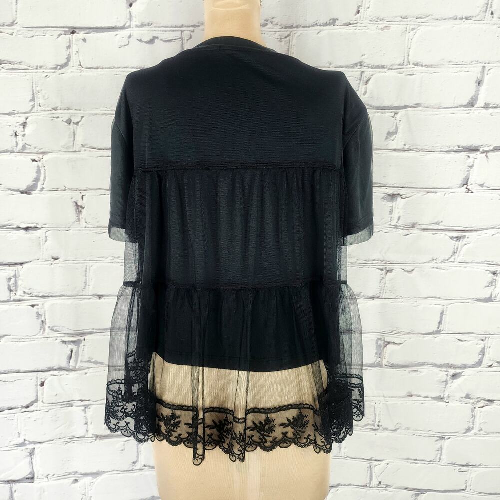 ALICE + OLIVIA
Dreema tiered lace combo Embroidered Tulle T-Shirt Womens XL - Picture 4 of 11